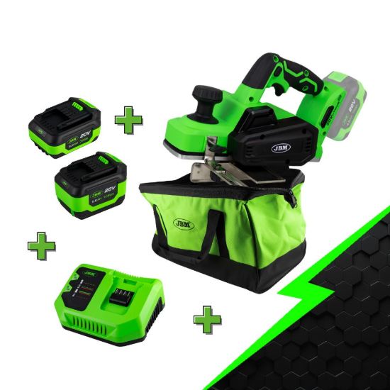 Imagem de PROMO ELÉCTRICA CON CEPILLO 60020 + BATERÍA 4.0AH + BATERÍA 6.0AH + CARGADOR 20V + MOCHILA