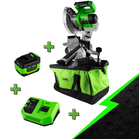 Imagem de PROMO ELÉCTRICA CON INGLETADORA 60022 + BATERÍA 6.0AH + CARGADOR 20V + MOCHILA