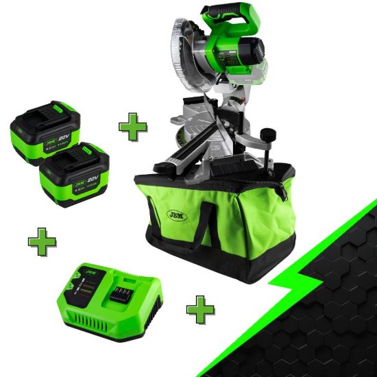 Imagem de PROMO ELÉCTRICA CON INGLETADORA 60022 + BATERÍA 6.0AH X 2 + CARGADOR 20V + MOCHILA