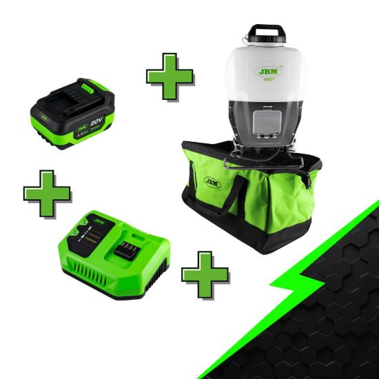 Imagem de PROMO ELÉCTRICA CON PULVERIZADOR 60027 + BATERÍA 4.0AH + CARGADOR 20V + MOCHILA
