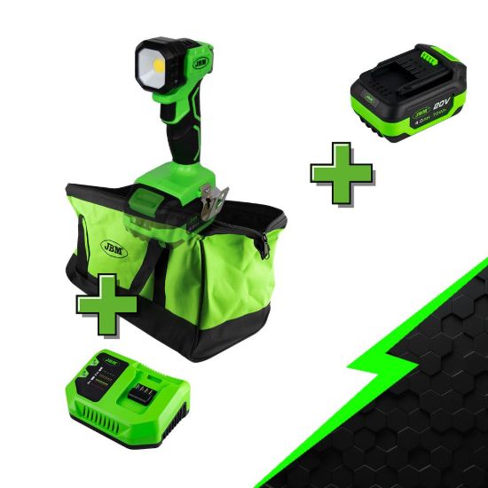 Imagem de PROMO ELÉCTRICA CON PORTÁTIL 60035 + BATERÍA 4.0AH + CARGADOR 20V + MOCHILA
