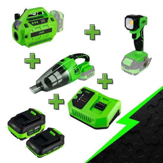 Imagem de ASPIRADOR + INFLADOR + PORTÁTIL DE TRABAJO + X2 BATERÍAS + CARGADOR