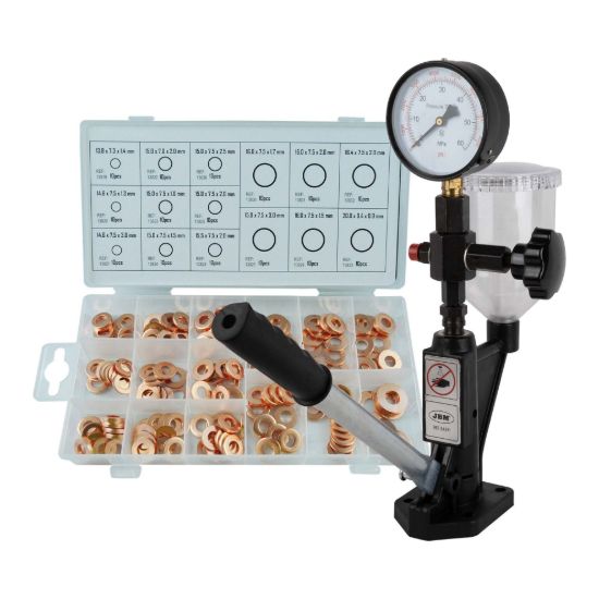 Imagem de 54391 COMPROBADOR DE INYECTORES DIESEL + 53229 ESTUCHE DE ARANDELAS DE COBRE PARA INYECTOR 150 PCS