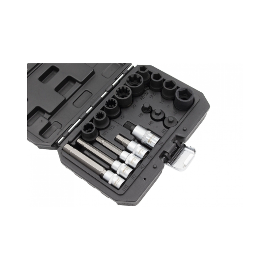 Imagem de Jogo de 17 chaves de caixa e bits para travões