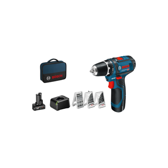 Imagem de GSR 12V-15 Aparafusadora com 2 baterias (1x 2.0ah e 1x 4.0ah) + 39 Acess. + carregador