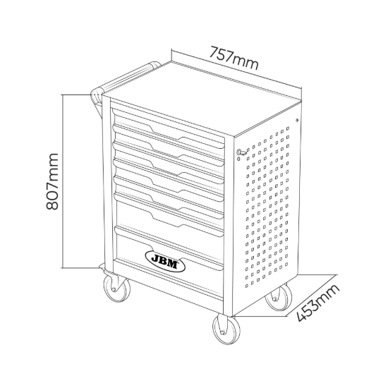 Imagem de Carro de Ferramentas JBM 7 gavetas e 154 peças