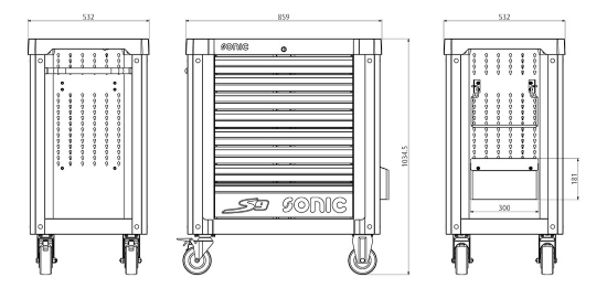 Imagem de Carro de Ferramenta SONIC S9 Next - Vazio