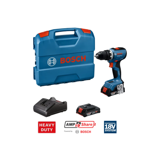 Imagem de GSR 18V-65 Aparafusadora + 2x GBA 2.0Ah + GAL 18V-20L-Case