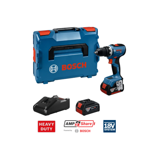 Imagem de GSR 18V-65 Aparafusadora + 2x GBA 5.0Ah + GAL 18V-40 + L-Boxx