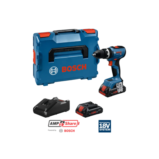 Imagem de GSB 18V-65 Berbequim com percussão + 2x 4.0ah ProCore + GAL 18V-40 + L-Boxx
