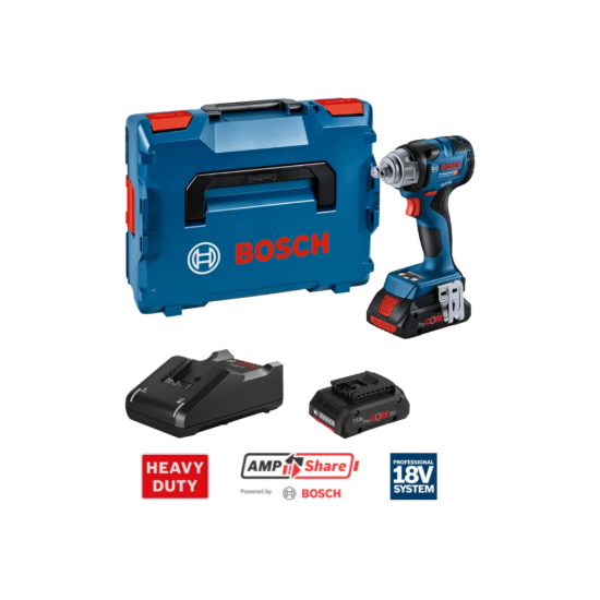 Imagem de GDS 18V-330HC Chave de impacto + 2x 4.0ah ProCore + GAl 18V-40 + Módulo Bluetooth + L-Boxx