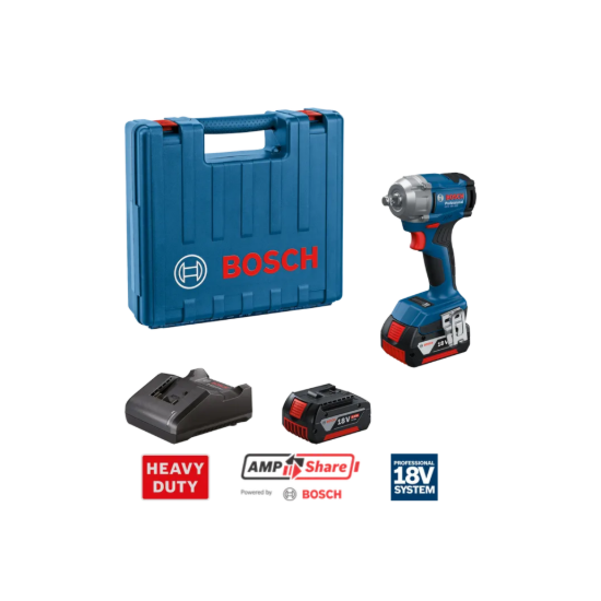 Imagem de GDS 18V-350 Chave de impacto + 2x 4Ah + GAL18V-20 + L-Case
