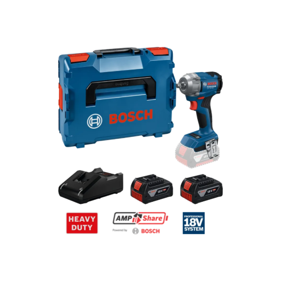 Imagem de GDS 18V-350 Chave de impacto + 2x 4Ah + GAL18V-40 + L-Boxx