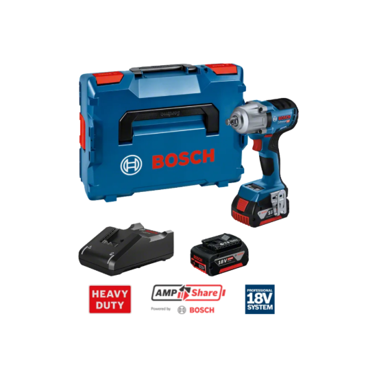 Imagem de GDS 18V-450HC Chave de impacto + 2x 5.0Ah + GAL 18V-40 + L-Boxx