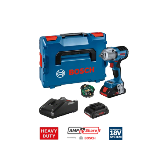 Imagem de GDS 18V-450HC Chave de impacto + 2x 4.0Ah ProCore + GAL 18V-40 + Módulo Bluetooth + L-Boxx