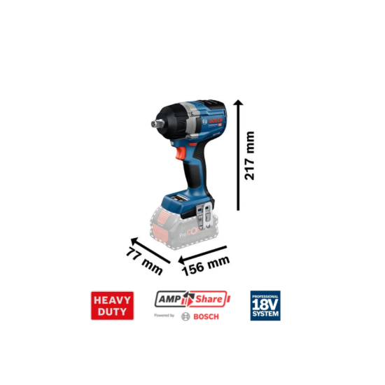 Picture of GDS 18V-750C Chave de impacto + 2x 8.0ah ProCore + GAL 1880 CV + Módulo Bluetooth + L-Boxx