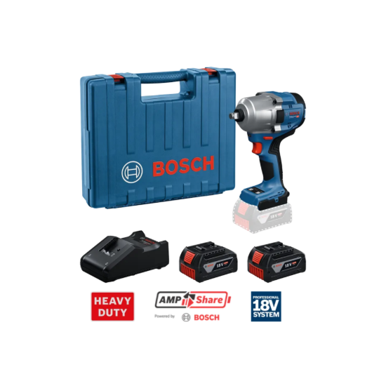Imagem de GDS 18V-780 Chave de impacto + 2x 5.0ah + GAL 18V-40 + L-Boxx