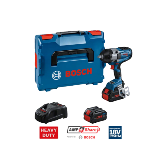 Imagem de GDS 18V-1000 Chave de impacto + 2x 5.5Ah ProCore + GAL 1880CV + L-Boxx