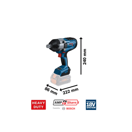 Imagem de GDS 18V-1050 H Chave de impacto + cx cartão