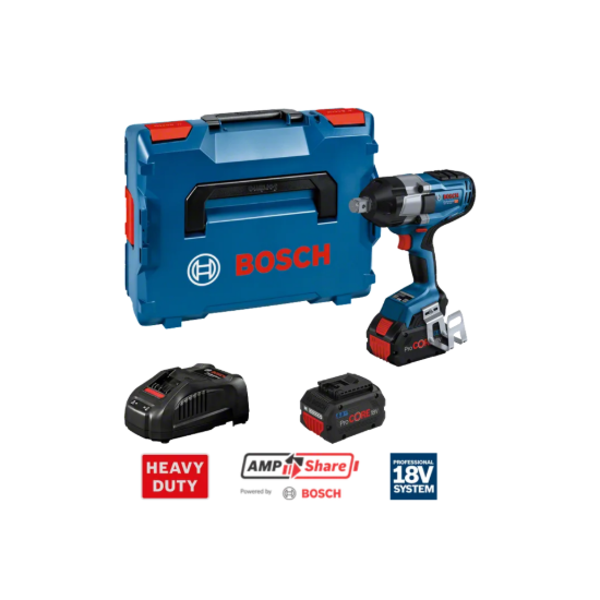 Imagem de GDS 18V-1050 H Chave de impacto + 2x 8.0Ah ProCore + GAL1880CV + L-Boxx
