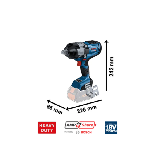 Picture of GDS 18V-1600 HC Chave de impacto + 2x 8.0Ah ProCore + GAL 1880 CV + Módulo Bluetooth + L-Boxx