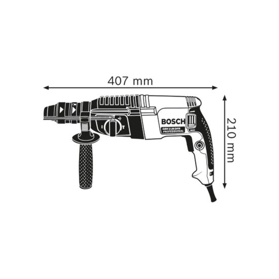 Imagem de GBH 2-26 F Martelo perfurador SDS plus de 830W e 2,7J + L-Case + Bucha rápida