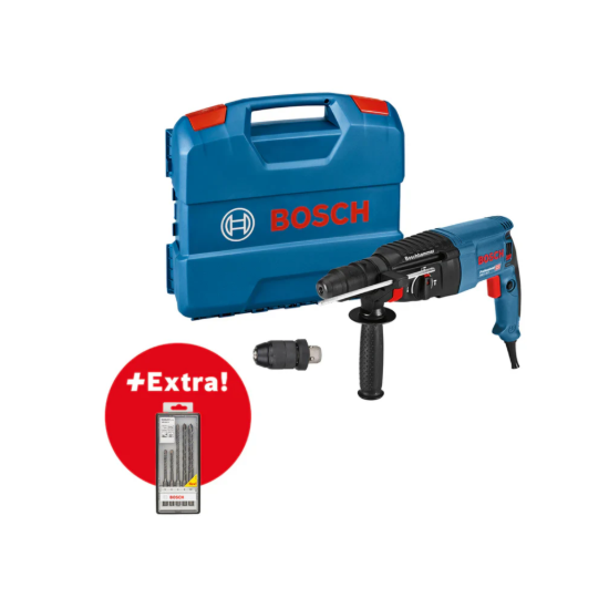 Imagem de GBH 2-26 F Martelo perfurador SDS plus de 830W e 2,7J + L-Case + Bucha rápida + 5 brocas SDS plus