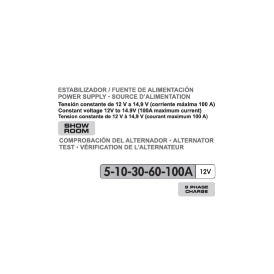 Imagem de Carregador de baterias Ferve, F-9100 - 12V - 5A a 100A (GEL, AGM, EFB) Função Reprogramações