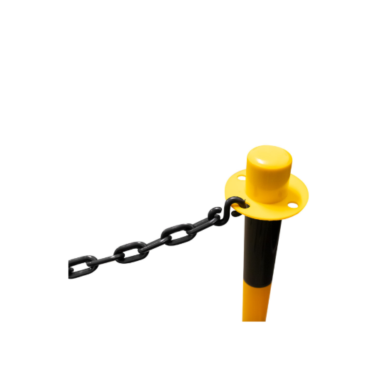 Imagem de Poste de plástico amarelo/preto para corrente