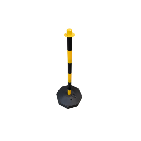 Imagem de Poste de plástico amarelo/preto para corrente