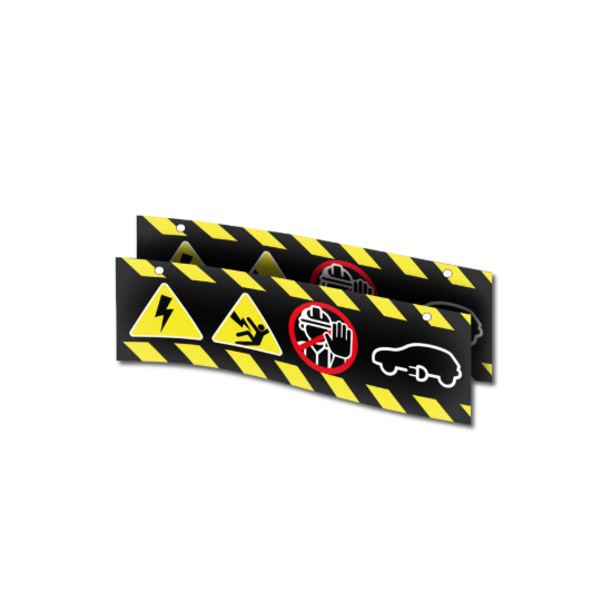 Imagem de Conjunto de 2 placas de advertência de alta tensão